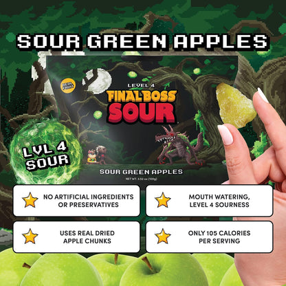 Final Boss Sour Candy – Healthy Kids Candy Alternative with Real Dried Fruit, Perfect for Playdates and Road Trips
