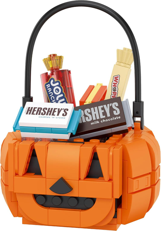 five officially licensed hershey's mini chocolate builds (milk chocolate, cookies 'n' creme, reese's, jolly rancher, whoppers)
