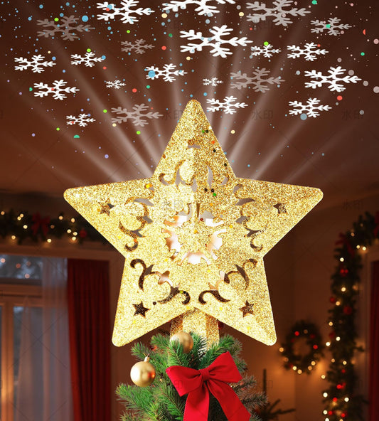 five-pointed star pentagram shape with golden or silver reflective finish