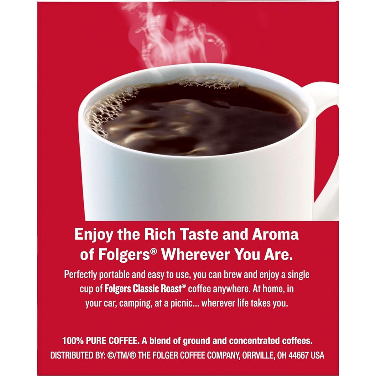 Folgers Coffee Singles – Pre-Portioned Brew Bags for Conference Rooms and Shared Workspaces