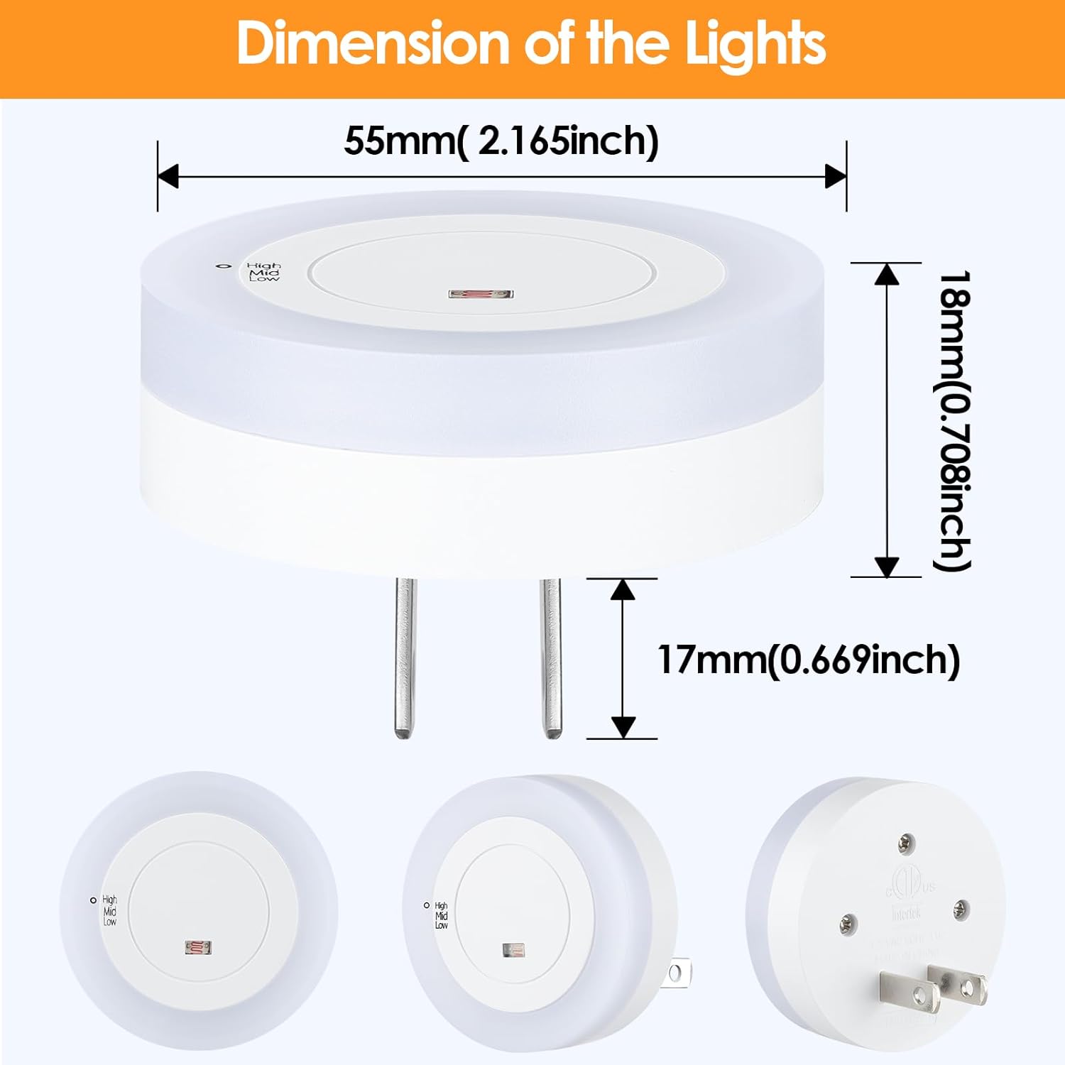 FOLKSMATE LED Night Light – Nursery Plug in Light for Checking on Sleeping Babies, Dusk to Dawn