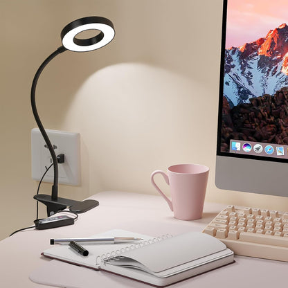Foneso Clip-On LED Reading Light – Thoughtful Birthday Gift for Mom and Her Late-Night Book, Warm and Cool Dimmable Bedside Lamp
