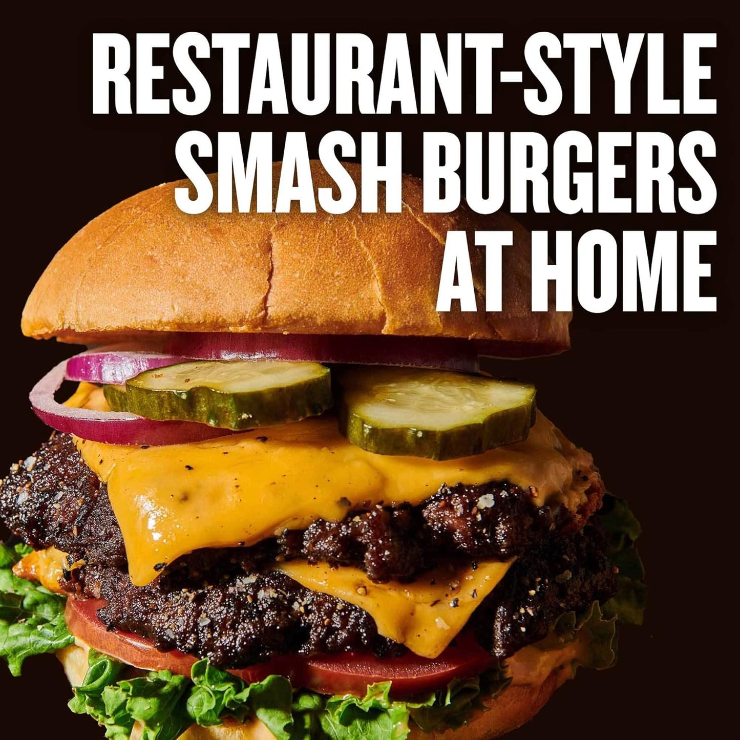 formulated to create a crispy, flavorful crust on smash burgers