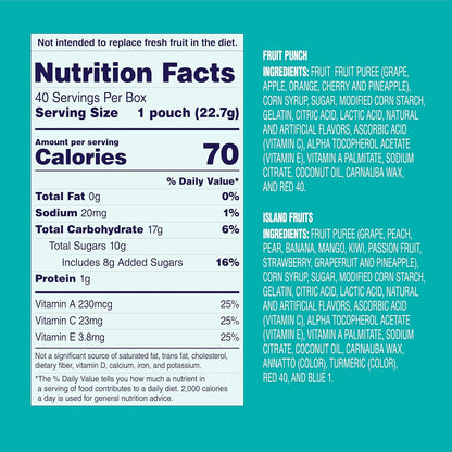 fortified with vitamins a, c, and e per serving