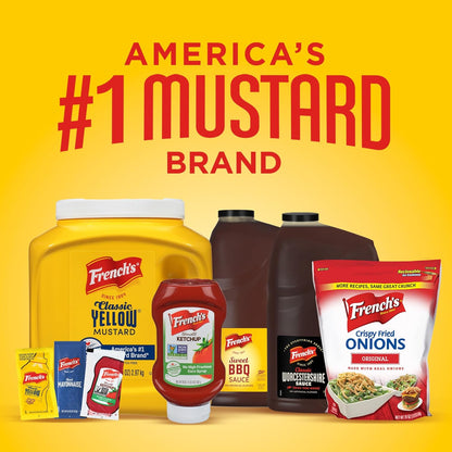French's Classic Yellow Mustard, 105 oz – BBQ Slather Mustard for Low and Slow Smokers and Outdoor Pitmaster Prep