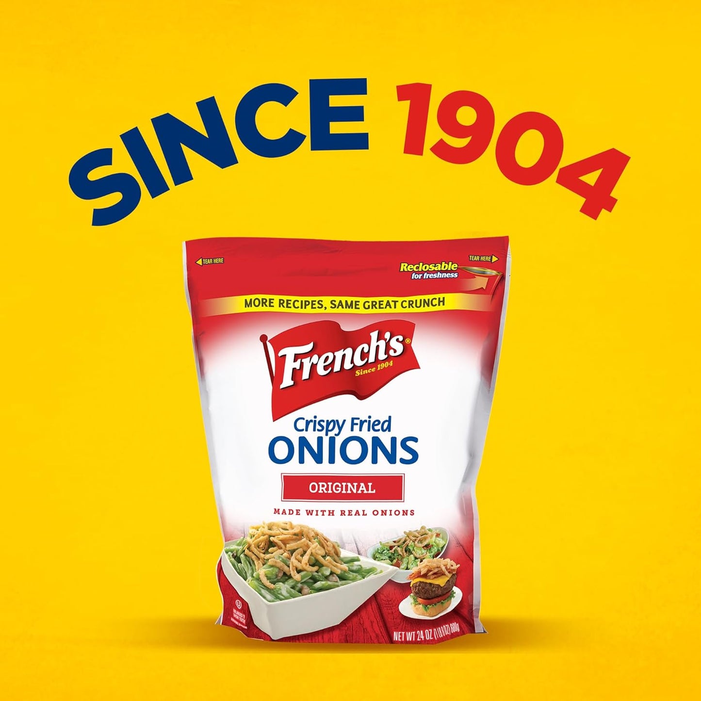 French's Original Crispy Fried Onions 24 oz – Thoughtful Hostess Gift for Holiday Entertainers
