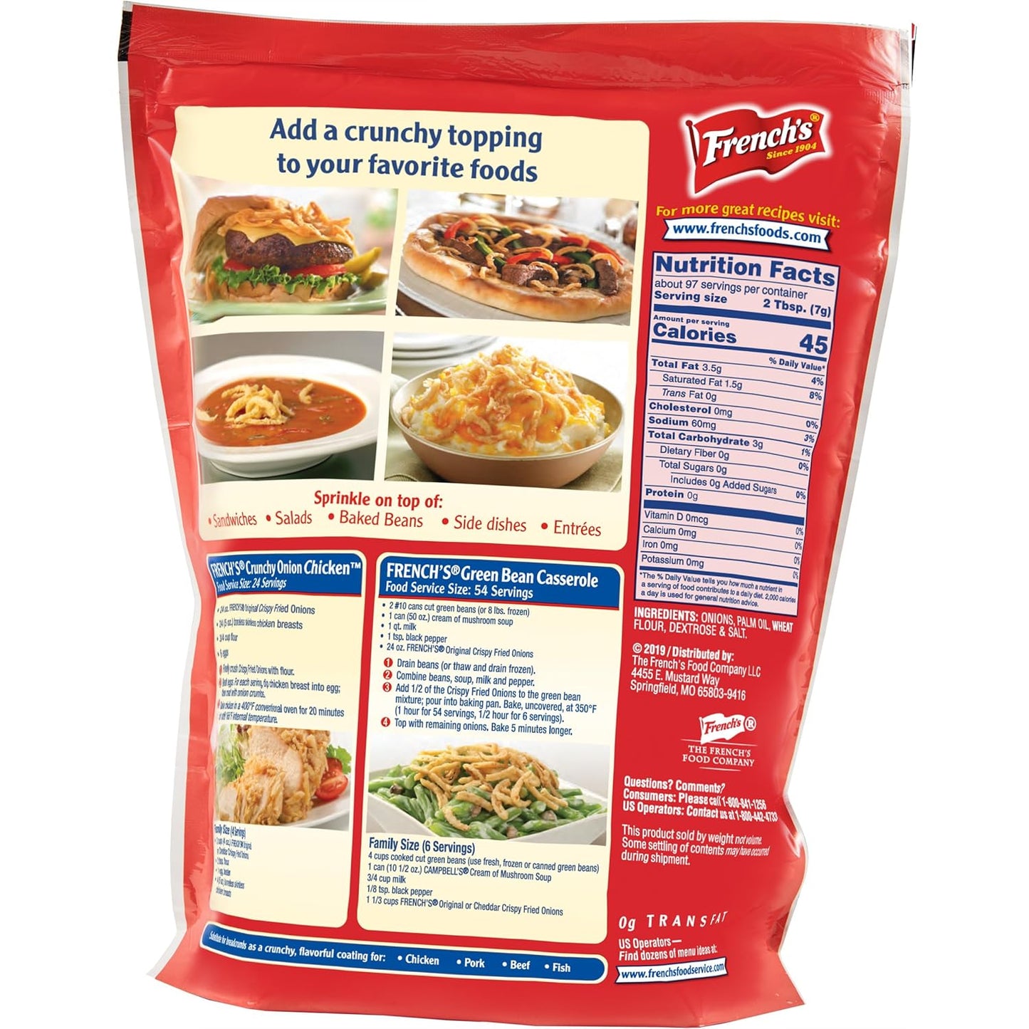 French's Original Crispy Fried Onions 24 oz – Thoughtful Hostess Gift for Holiday Entertainers