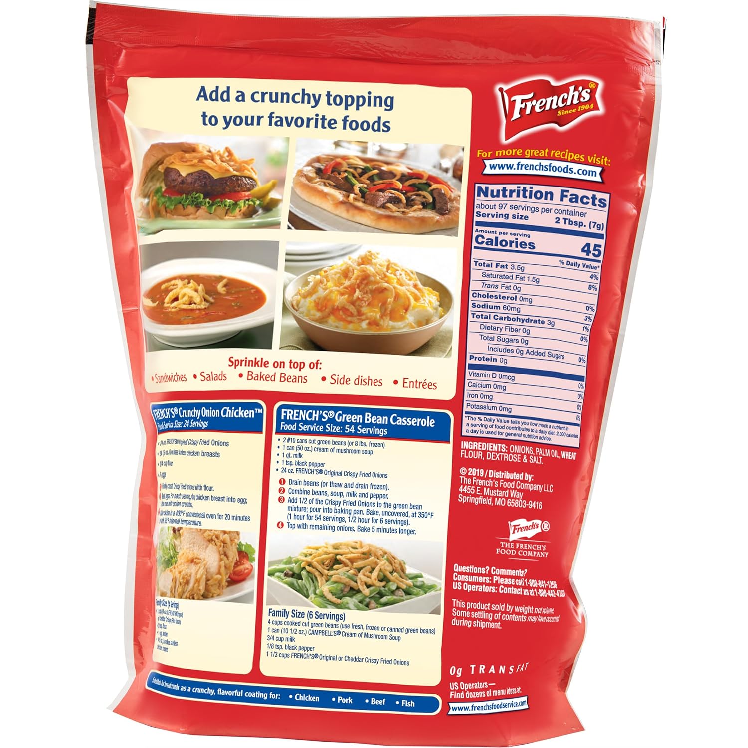 French's Original Crispy Fried Onions 24 oz – Thoughtful Hostess Gift for Holiday Entertainers