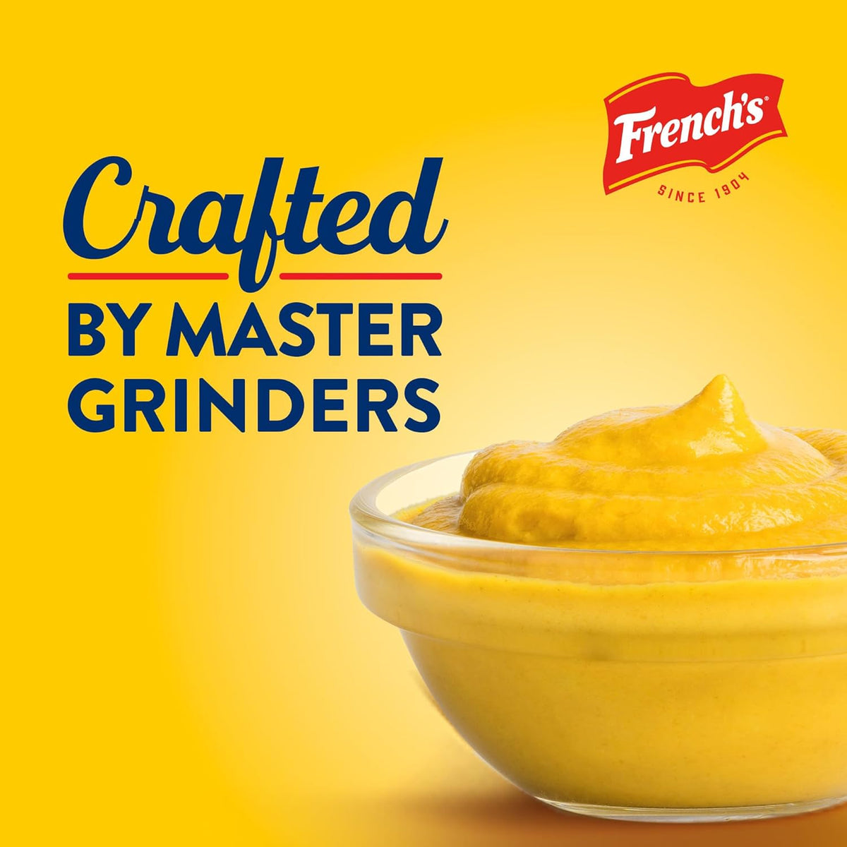 French's Stone-Ground Yellow Mustard – Kid-Friendly Condiment for Sandwiches, Chicken Tenders & Dips, 14 oz