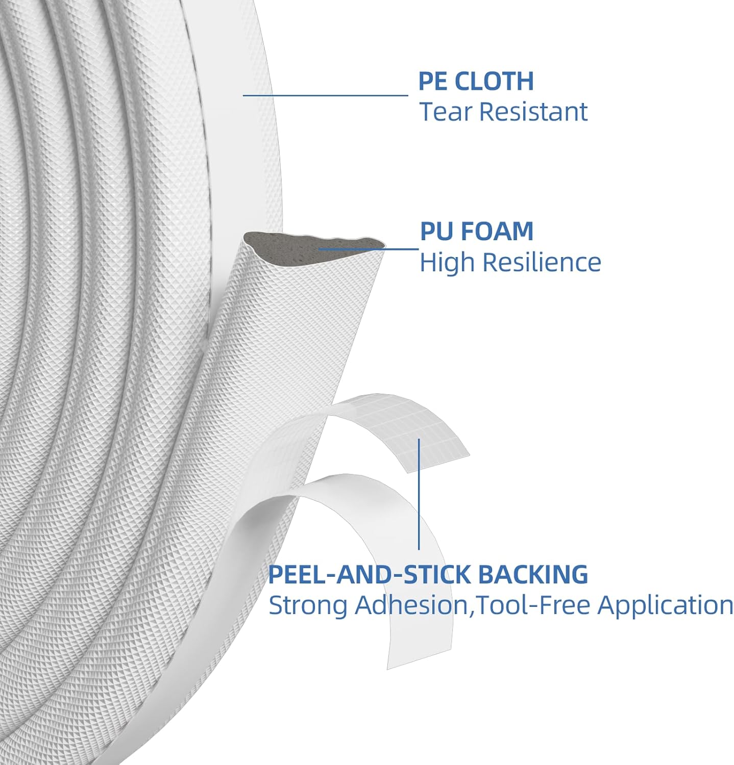 FrostGuard Wedge Foam Weather Stripping – Cozy Bedroom Window Frame Seal, Draft Stopper for Winter Decor