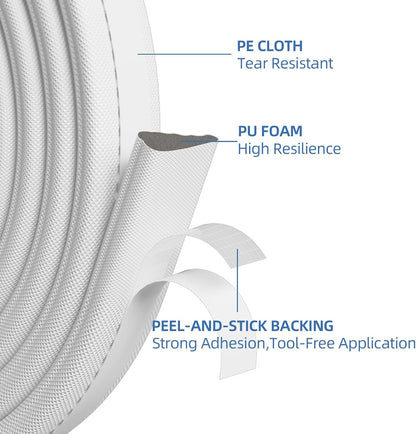 FrostGuard Wedge Foam Weather Stripping – Cozy Bedroom Window Frame Seal, Draft Stopper for Winter Decor