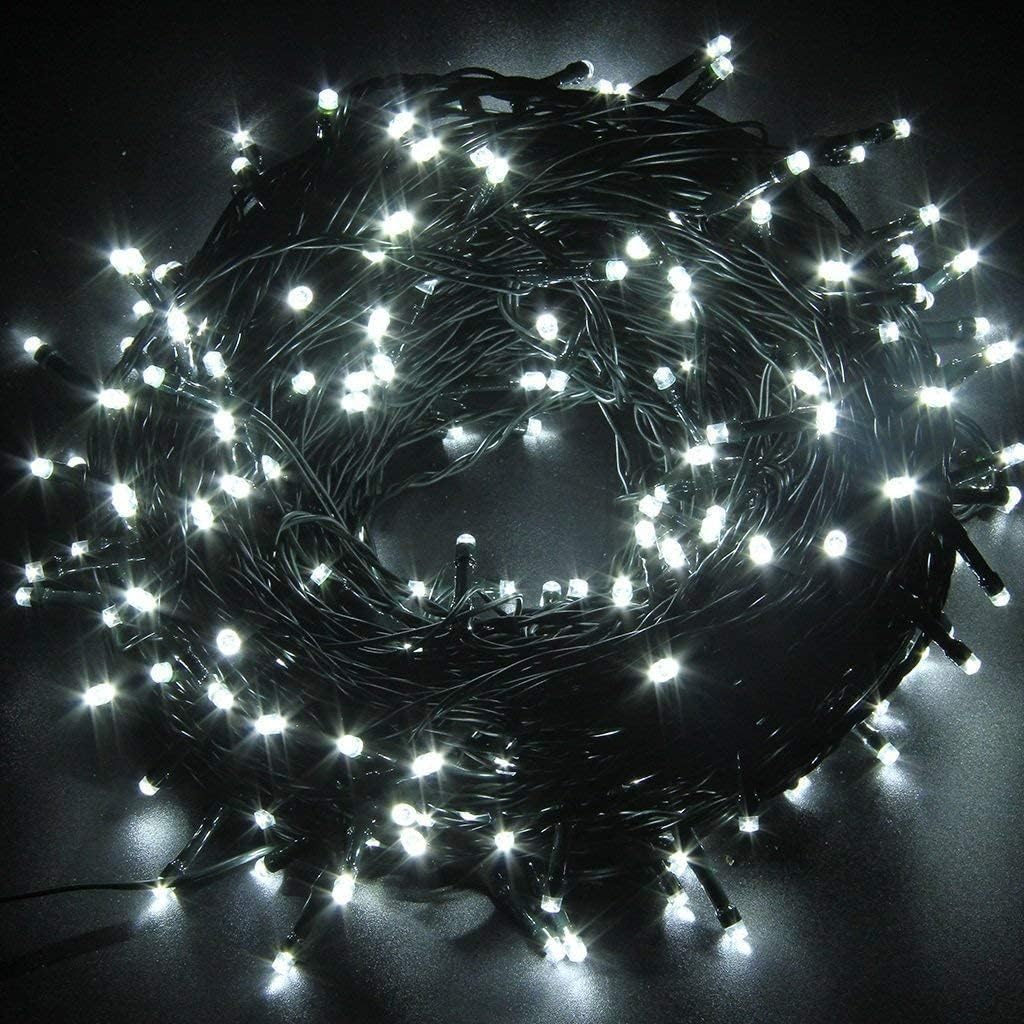 FULLBELL Waterproof Black String Lights 33ft 100 LED IP44 – Patio, Garden Fence & Yard Halloween Decor with 8 Modes & Remote