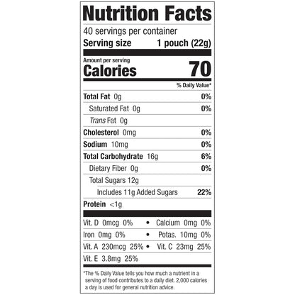 Funables Fruity Snacks, 70 Calorie Mixed Berry Pouches for Office Desk and Focus Snack