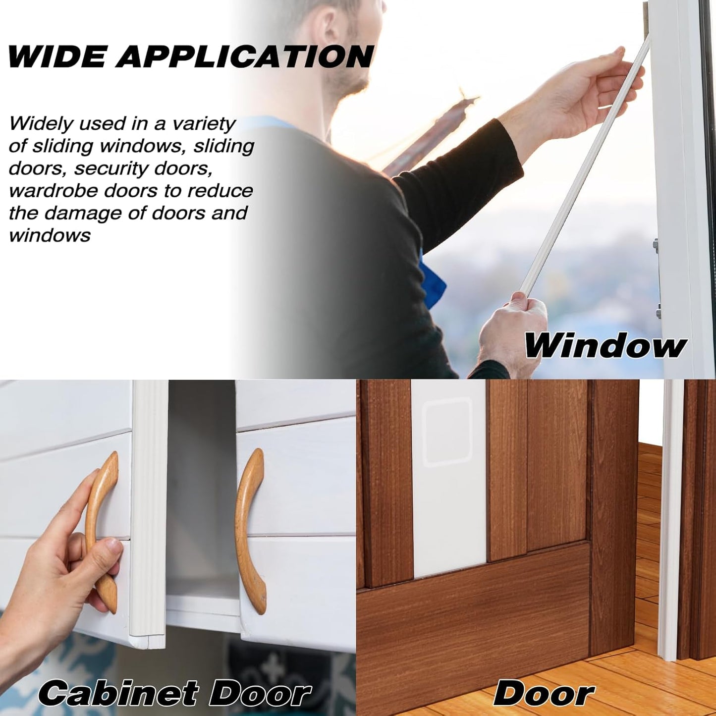 Furinno Wedge Weather Stripping – Cozy Bedroom Seal for Drafty Window Wellness, Self-Adhesive Foam Door