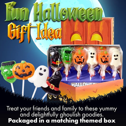 Fusion Select Halloween Lollipops – Weather-Resistant Trick or Treat Candy for Porches, Entryways & Outdoor Halloween Displays