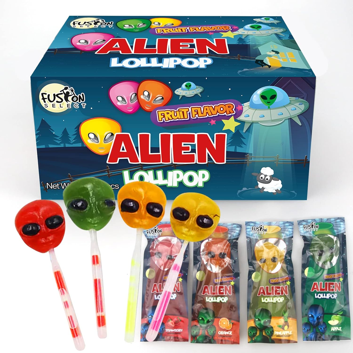Fusion Select Halloween Lollipops – Weather-Resistant Trick or Treat Candy for Porches, Entryways & Outdoor Halloween Displays