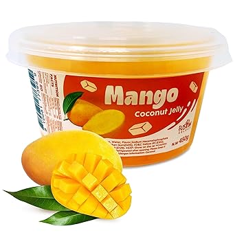 Fusion Select Lychee Coconut Jelly – Trendy Boba-Lover Gift Jar for Birthday and Housewarming Present, 14 oz