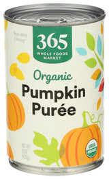 365 by Whole Foods Market Organic Pumpkin Puree for Nursery Meal Prep, 15 Ounce