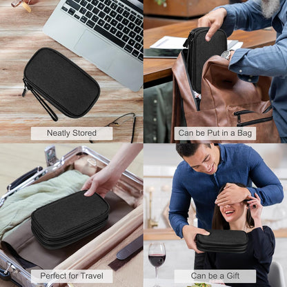 FYY Travel Tech Pouch – Home Office Cable Organizer for Remote Workers, Compact Charger Storage Case