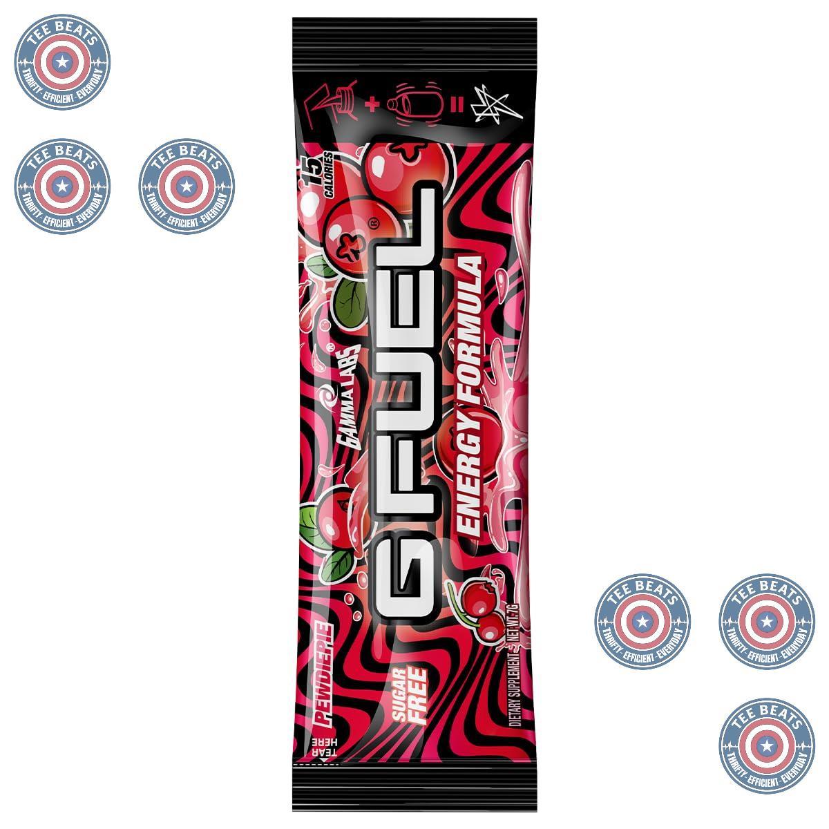 G Fuel PewDiePie Lingonberry Energy Powder – Stocking Stuffer Gift for Gamers, Streamers, and YouTube Fans