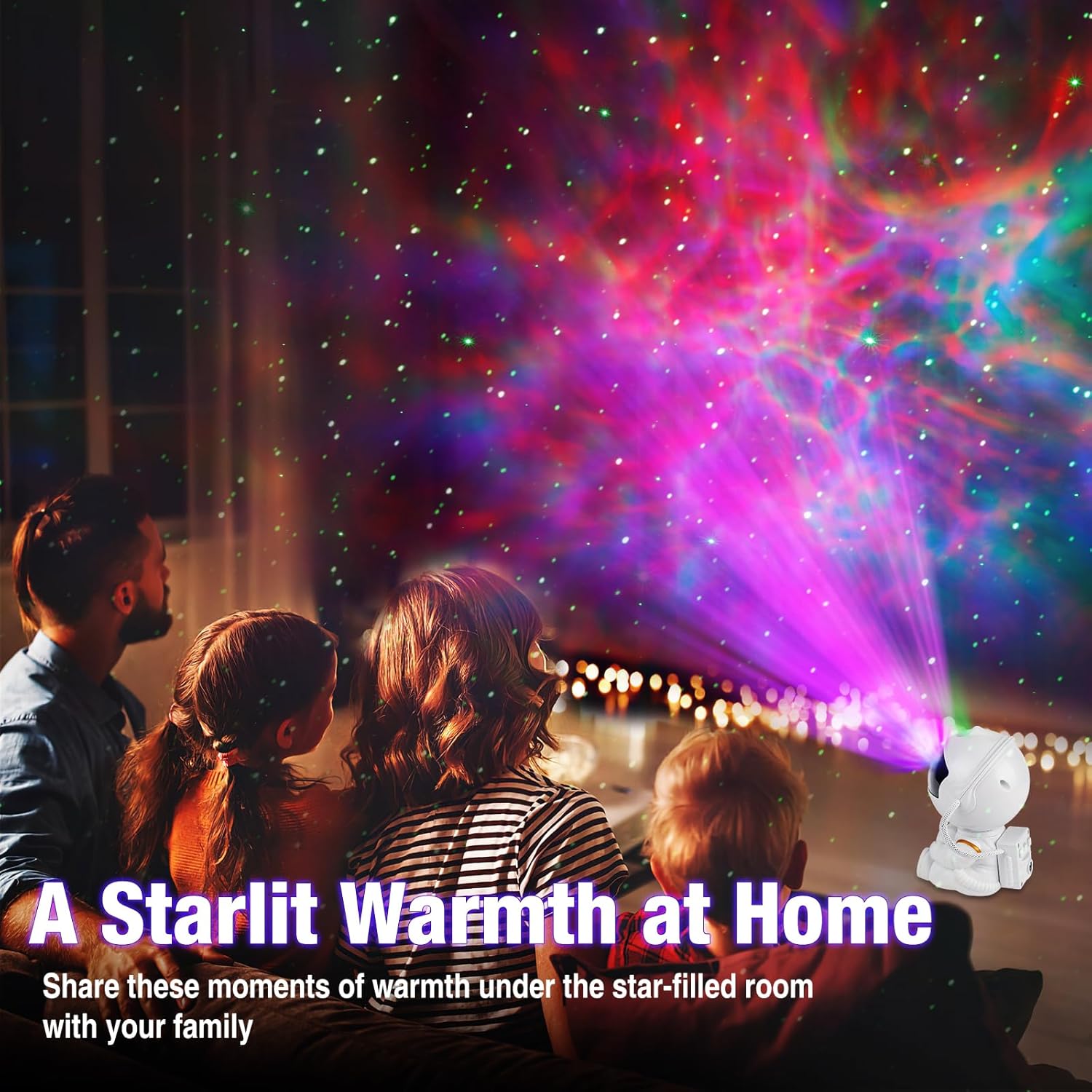 galaxy and nebula cloud projection effect creating starry-sky ambiance