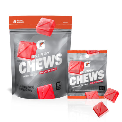 Gatorade Energy Chews Cool Blue – Kids Practice and Game Fuel, 100 Calorie Single-Serve Pouches for Car Rides to Practice