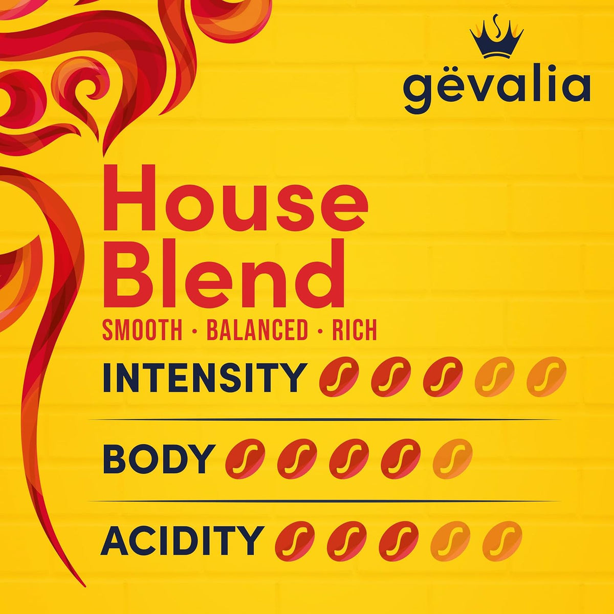 Gevalia House Blend Ground Coffee – Smooth Everyday Cup to Power Work-from-Home Mornings
