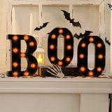 BOO Light Up Halloween Sign – Portable Entryway Accent for Outdoor Parties and Yard Displays