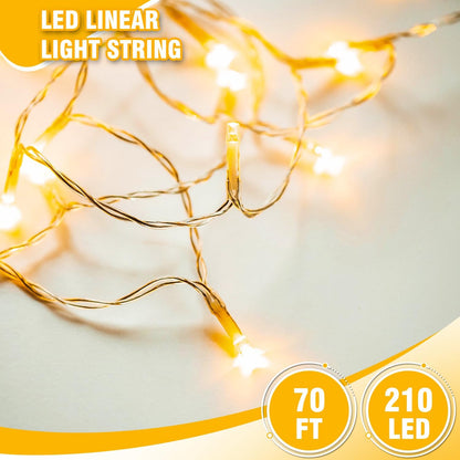 GlowNEST LED String Lights – Living Room Aesthetic Decor, Clear Wire Ambient Glow for Cozy Evenings
