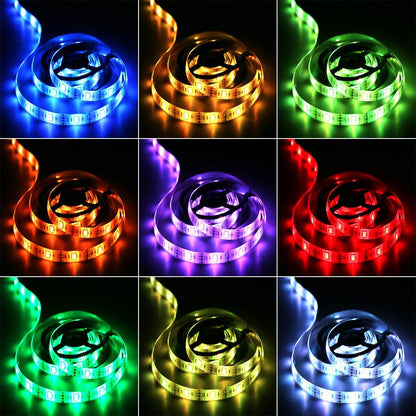 GlowVibe Battery LED Strip Lights – Cozy Bedroom Accent Wall Glow, 6.56ft RGB Mood Lighting
