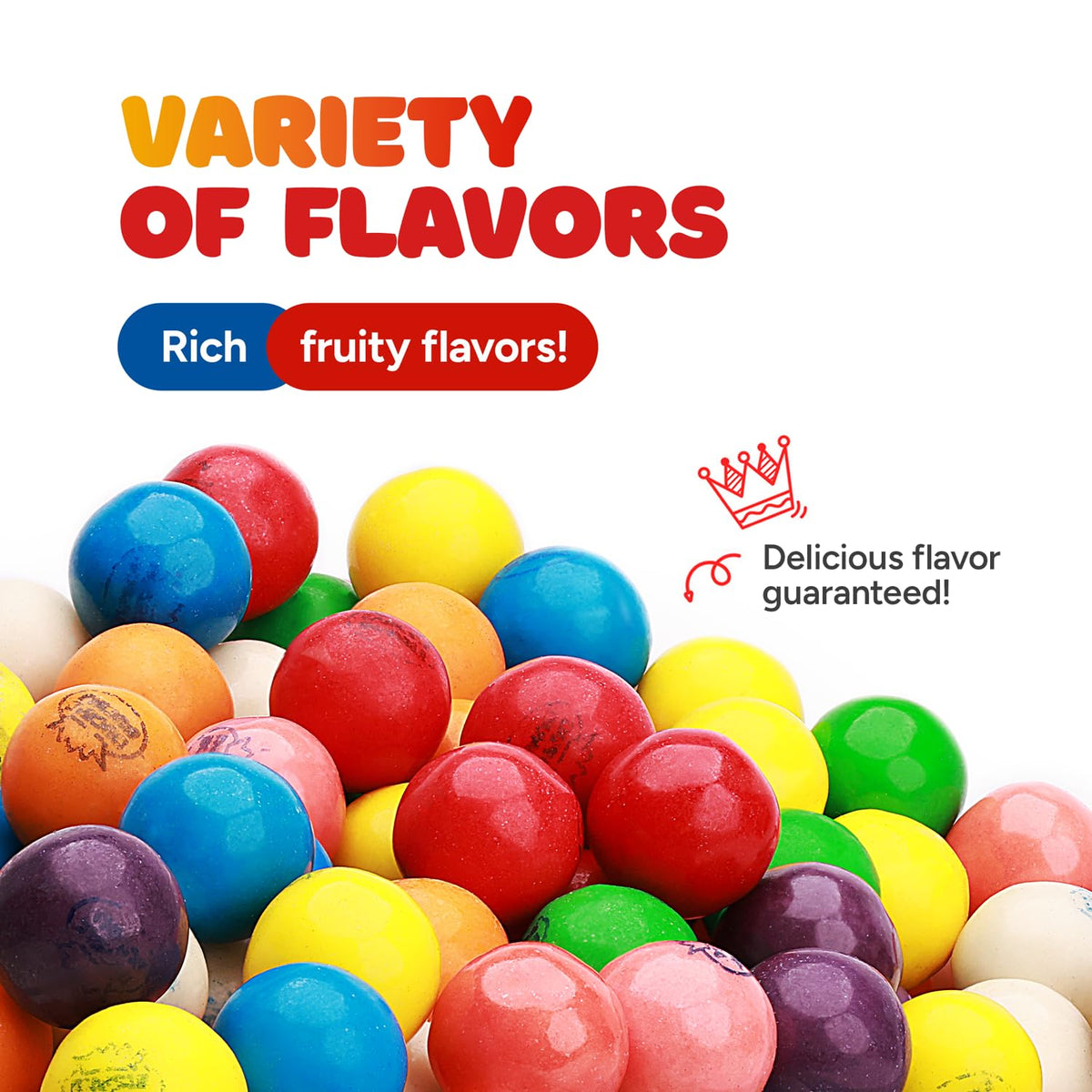 Gluten Free Gumballs for Gumball Machine Refill Kids Snack Pack Assorted Fruit
