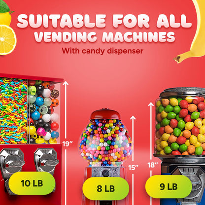 Gluten Free Gumballs for Gumball Machine Refill Kids Snack Pack Assorted Fruit