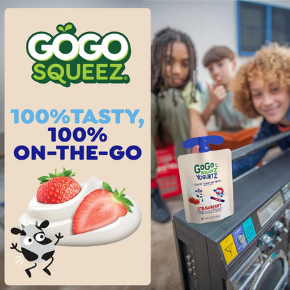 GoGo squeeZ yogurtZ Kids Snack Pouches – Nursery and Daycare Safe Yogurt for Picky Eaters, Gluten Free and Nut Free Variety Pack of 20