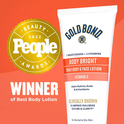 Gold Bond Body Bright Daily Lotion – Clean Beauty Face & Body Vitamin C Moisturizer