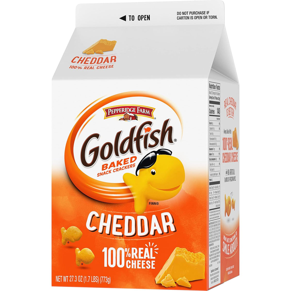 Goldfish Cheddar Cheese Crackers – Baked Cheese Cracker for Balanced Lunches, Salad Toppers, and Guilt-Free Crunch, 27.3 oz