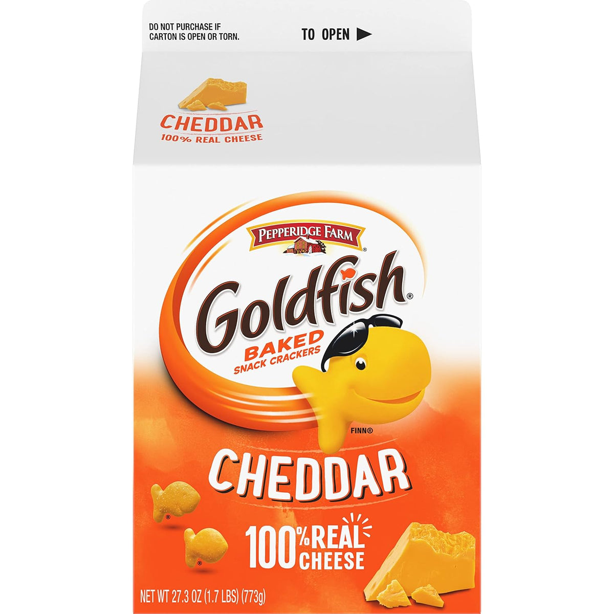 Goldfish Cheddar Cheese Crackers – Baked Cheese Cracker for Balanced Lunches, Salad Toppers, and Guilt-Free Crunch, 27.3 oz