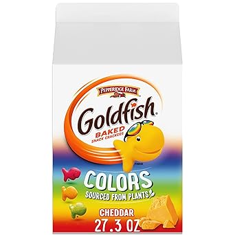 Goldfish Cheddar Cheese Crackers – Easy-Pour Snack for the Car Cup Holder, Gym Bag, and Camping Cooler, 27.3 oz Family Size