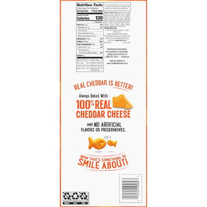 Goldfish Cheddar Cheese Crackers – Simple Portion-Controlled Snack, No Artificial Preservatives, 9 Pack Tray