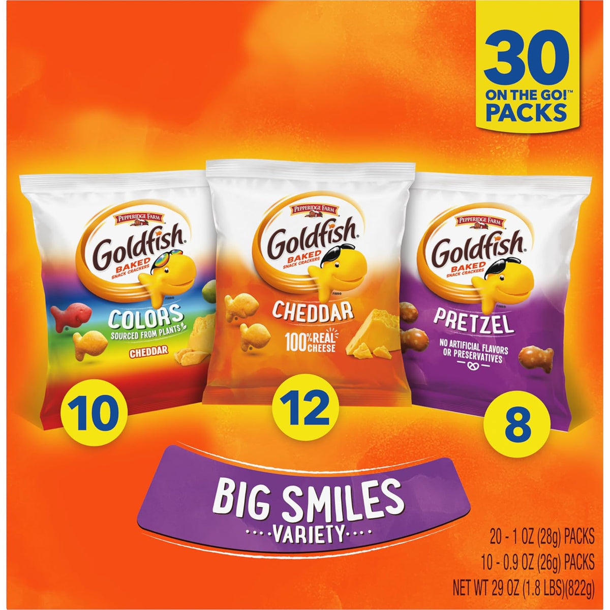 Goldfish Halloween Edition Crackers – Real Cheese Snack for Balanced Pantry and Lunchbox, 27.3 oz