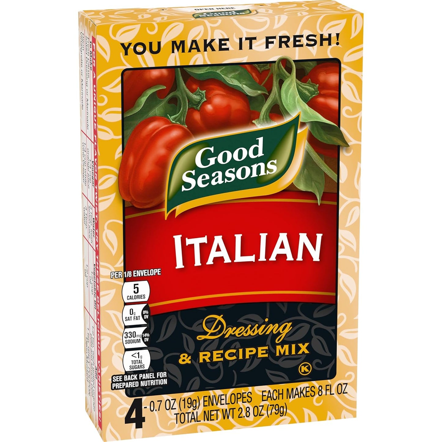 Good Seasons Italian Dressing Mix Packets – Quick Weeknight Dinner Seasoning for Busy Families, 4 ct