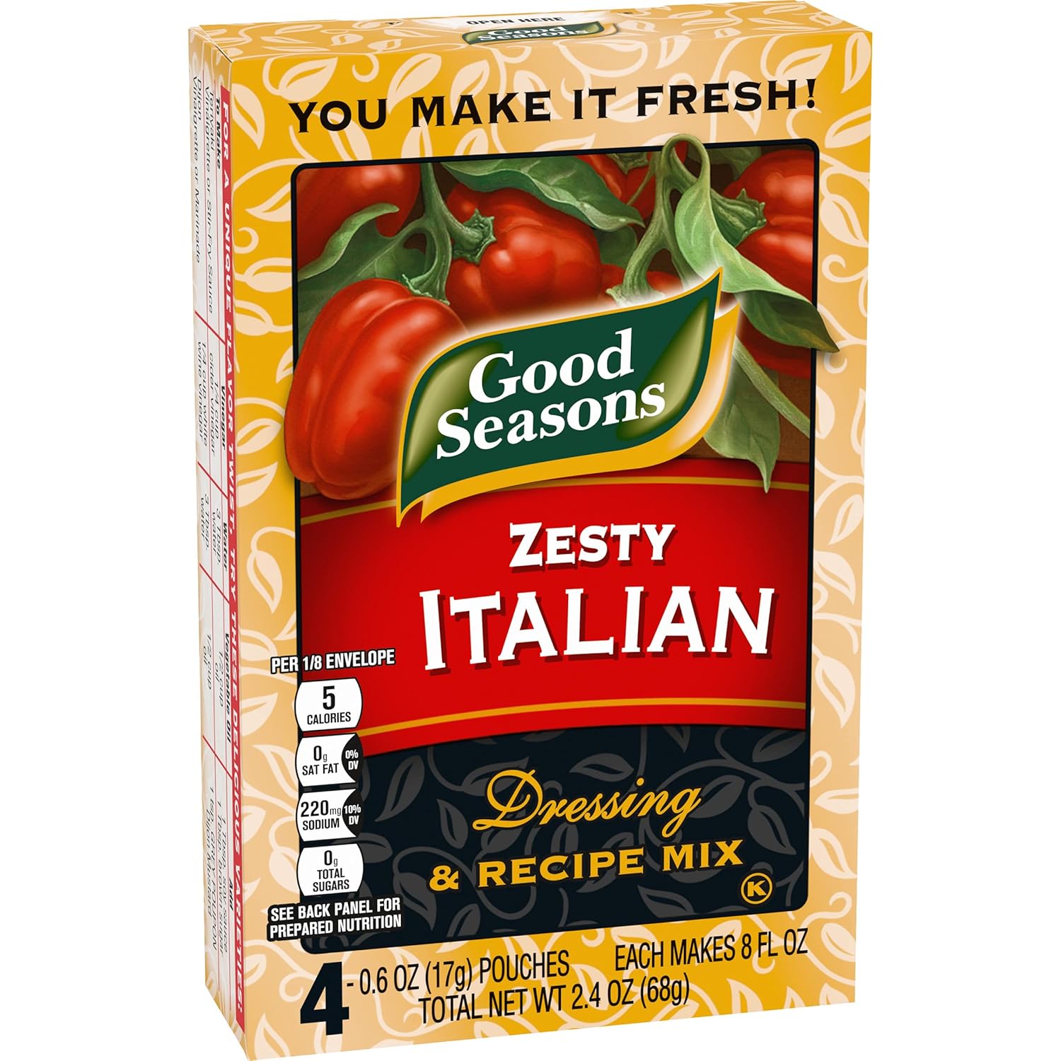 Good Seasons Zesty Italian Seasoning – Portable Packets for Backyard Grilling and Patio Burger Nights