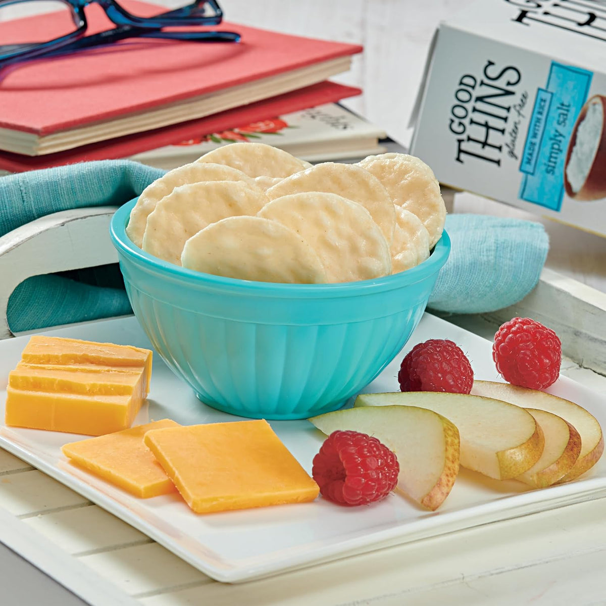 Good Thins Simply Salt Rice Snacks Gluten Free Crackers for Sensitive Stomach Pantry, Light Pre-Dinner Nibble