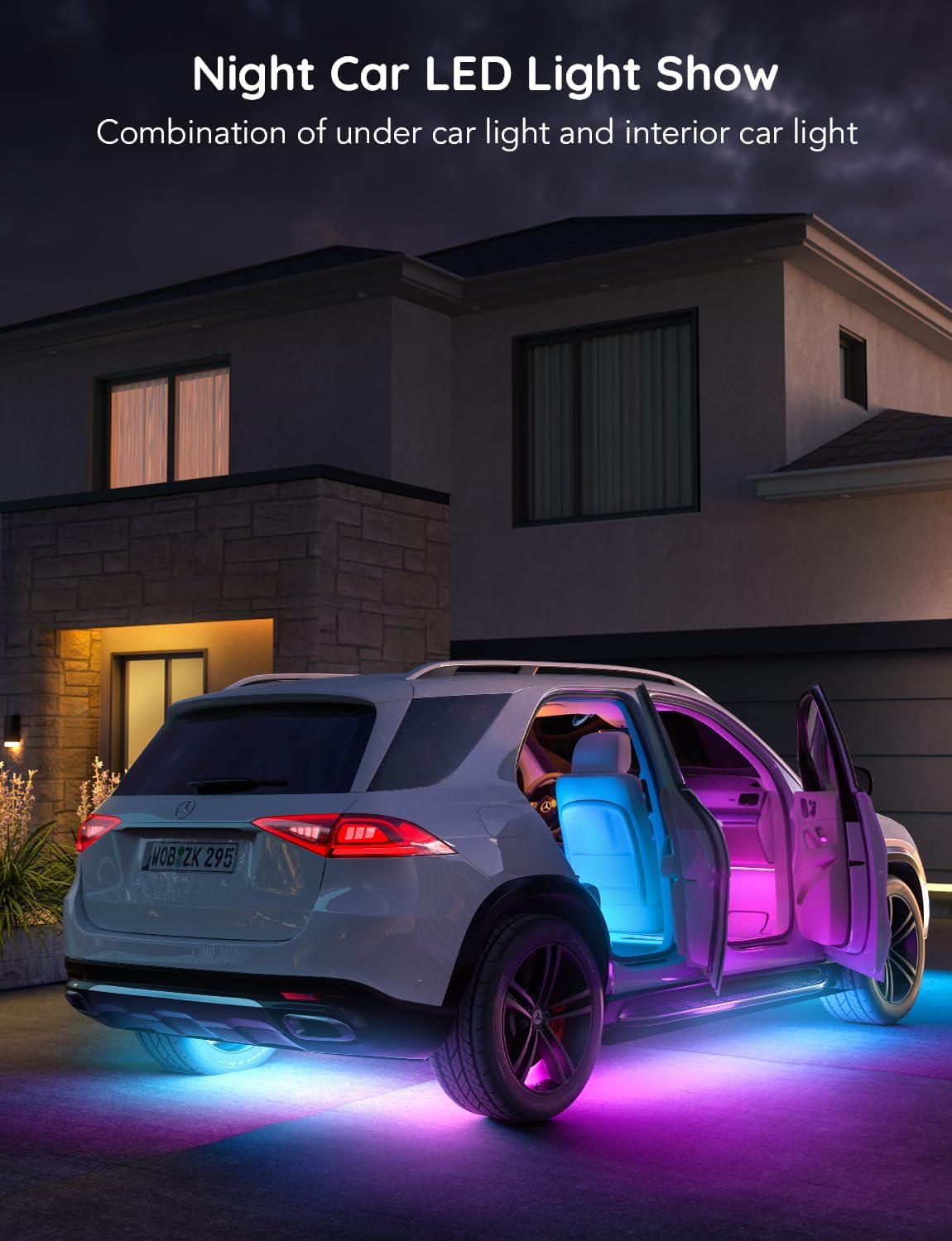 Govee Car LED Strip Lights – Cozy Bedroom Aesthetic Accent, RGBIC Smart Ambient Lighting for Cars