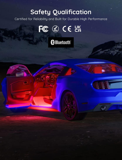 Govee Car LED Strip Lights – Cozy Bedroom Aesthetic Accent, RGBIC Smart Ambient Lighting for Cars