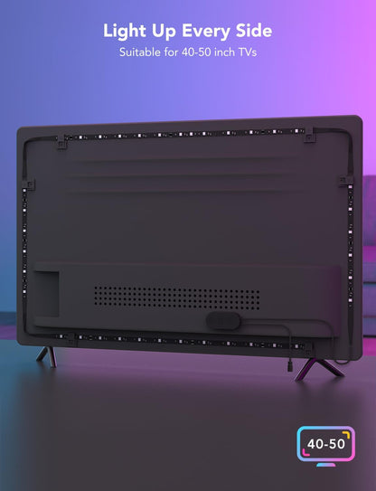 Govee TV LED Backlight Strip – Thoughtful Housewarming Gift for Tech Lovers, 40-50 inch TV RGBIC Glow