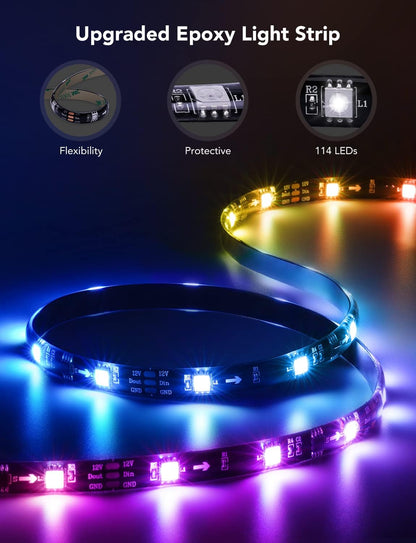 Govee TV LED Backlight – Thoughtful Housewarming Gift for Couples, Smart Ambient Strip with Voice Control for 55-65 Inch TVs