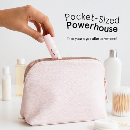 grace & stella Under Eye Serum Roller – Rose Quartz Moisturizing Eye Treatment, Premium Skincare Gift