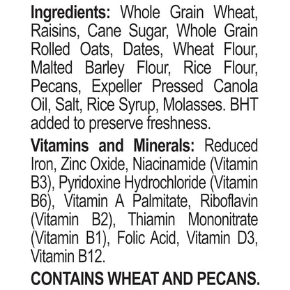 Great Grains Raisin Date Pecan Cereal – Fast Heart Healthy Bowl for Professionals On the Go, 16 oz