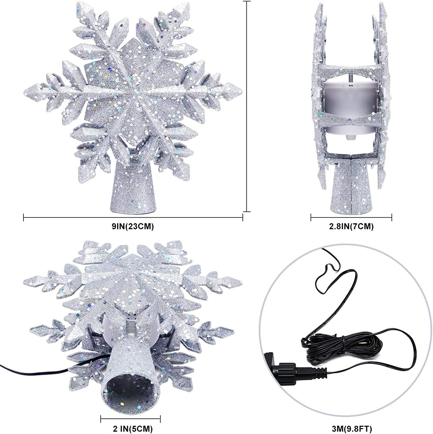 green clip attachment for quick, stable, and hidden installation on tree top