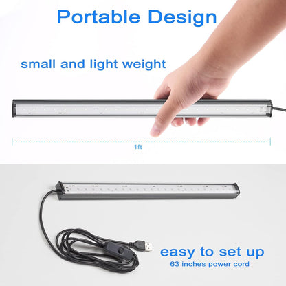 GREENIC USB Black Light Bar 2-Pack – Birthday Gift for Teens and College Students, Glow Room Decor and Poster Accent